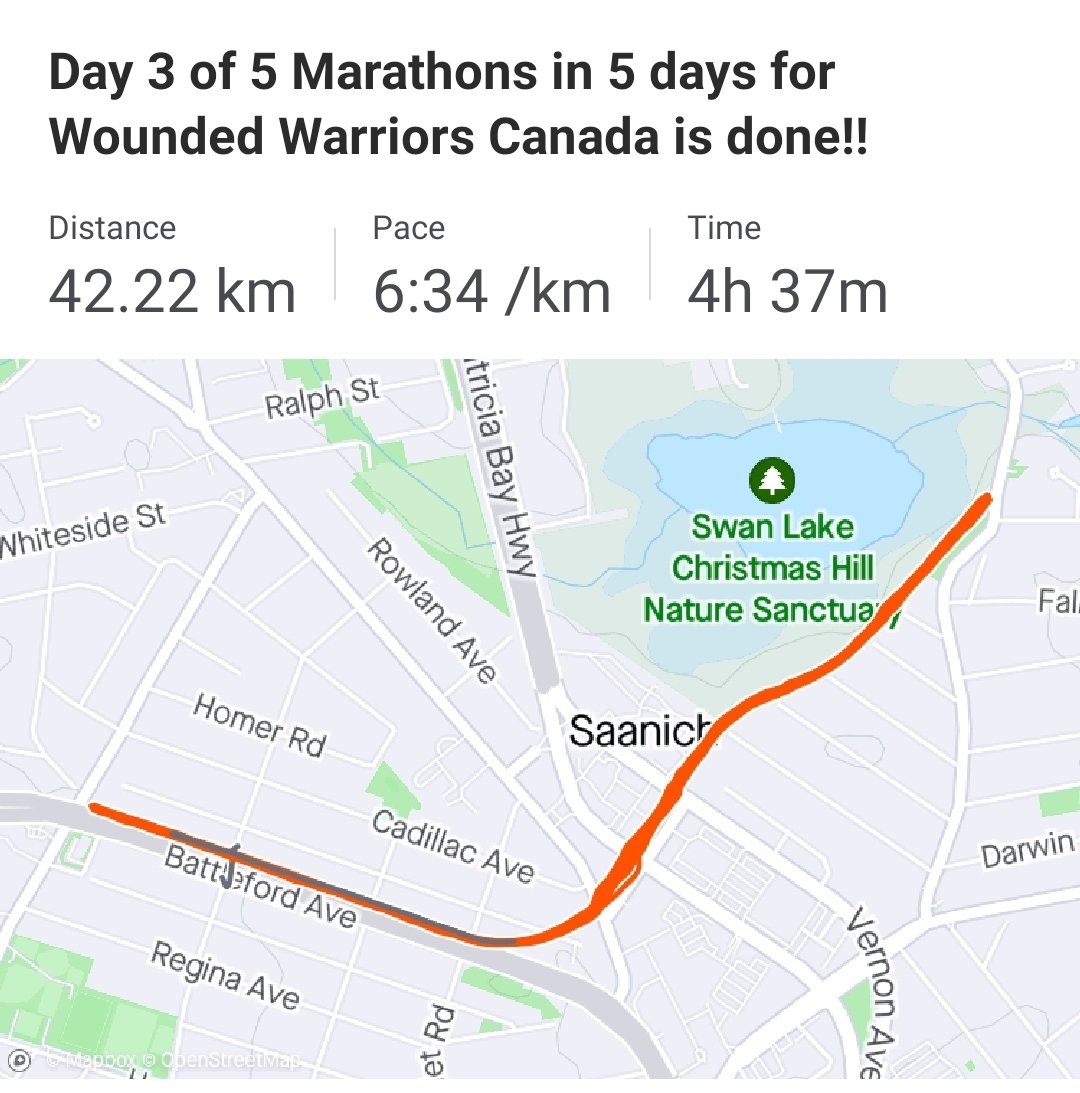 yhempler's tweet photo. Day 3 of 5 Marathons in 5 days for @WoundWarriorCA is DONE!! 
Today was the fastest of the 3 days! 
#fundraising #runchat https://t.co/3qh8zi0Taw