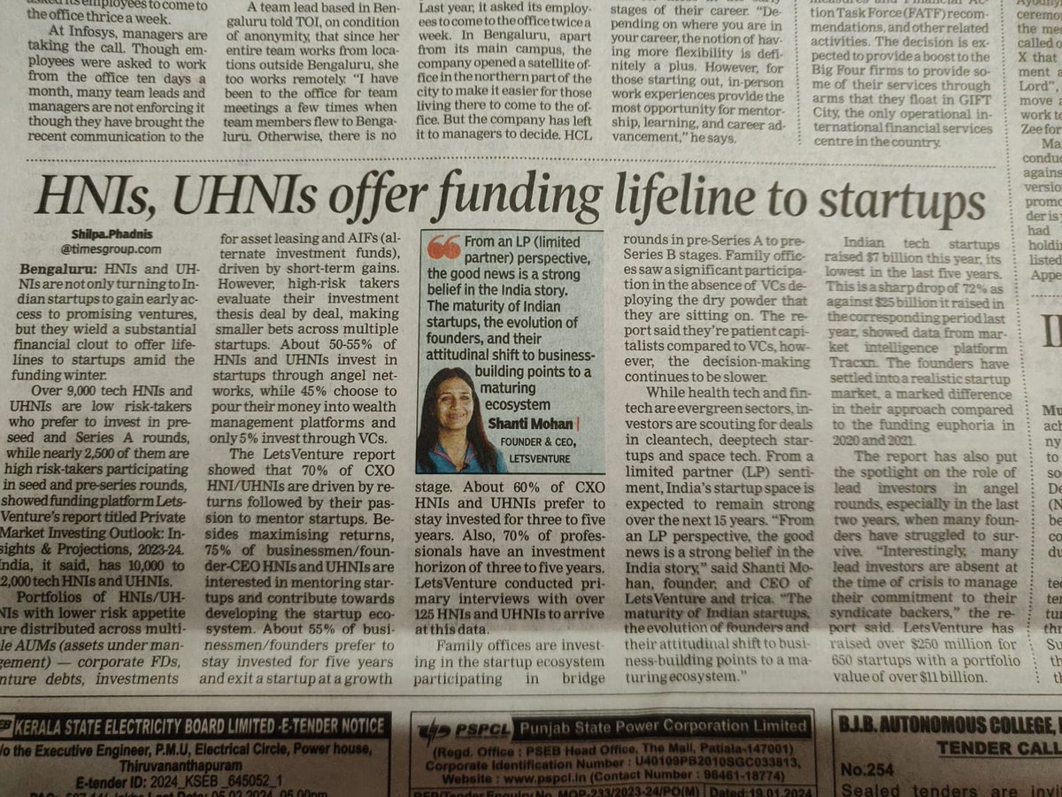 LetsVenture (@letsventurein) on Twitter photo 📢Out Now📢
The Great Metamorphosis: LetsVenture’s Private Market Investing Outlook, Insights & Projections 2023-24
<a href="/TheSwamy/">Sanjay Swamy (theswamy)</a> <a href="/saritaraichu/">sarita raichura</a> <a href="/3one4Capital/">3one4 Capital</a> <a href="/sushmakaushik1/">sushma kaushik</a> <a href="/bhavikvasa/">Bhavik Vasa</a> <a href="/kumarmohanv/">Mohan Kumar</a> <a href="/Ashutosh_Blr/">Ashutosh Sharma</a> <a href="/ranjith_menon/">Ranjith Menon</a> <a href="/neha_ns/">Neha Singh</a> <a href="/Vivramabhadran/">Vivek Ramabhadran</a> <a href="/ganraja/">raja ganapathy</a> <a href="/srikanthiy/">Srikanth Iyer</a>
#startups 📢Out Now📢
The Great Metamorphosis: LetsVenture’s Private Market Investing Outlook, Insights & Projections 2023-24
<a href="/TheSwamy/">Sanjay Swamy (theswamy)</a> <a href="/saritaraichu/">sarita raichura</a> <a href="/3one4Capital/">3one4 Capital</a> <a href="/sushmakaushik1/">sushma kaushik</a> <a href="/bhavikvasa/">Bhavik Vasa</a> <a href="/kumarmohanv/">Mohan Kumar</a> <a href="/Ashutosh_Blr/">Ashutosh Sharma</a> <a href="/ranjith_menon/">Ranjith Menon</a> <a href="/neha_ns/">Neha Singh</a> <a href="/Vivramabhadran/">Vivek Ramabhadran</a> <a href="/ganraja/">raja ganapathy</a> <a href="/srikanthiy/">Srikanth Iyer</a>
#startups