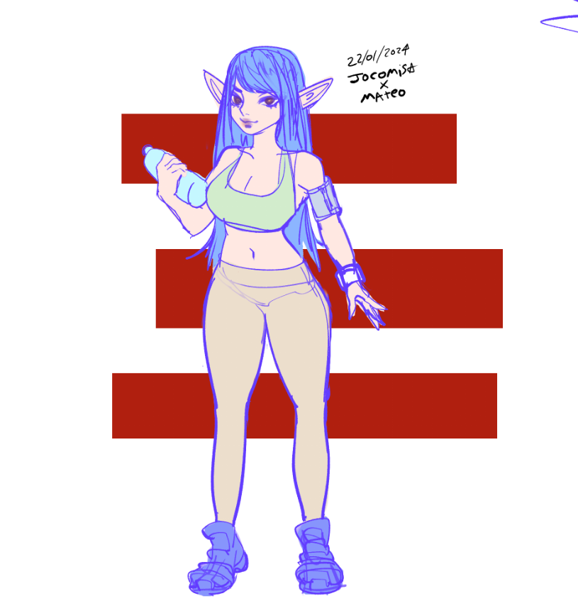 jocomisa's tweet photo. Thank you Mateo for today's request!
#sporty #modern #female #elf

#twitchtv #livedrawing #sketchbook #jocomisa #wolf #sausages #oc #sketch #boceto https://t.co/dtlMZ4y6oq