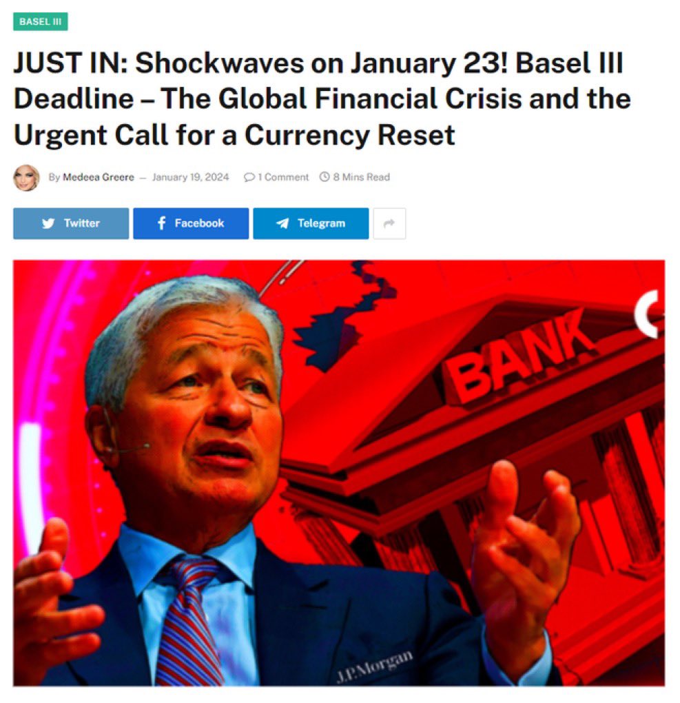 🚨🚨Today marks a pivotal moment in finance as Basel III deadlines hit. Experts warn of potential upheaval and an urgent need for a currency reset. The global financial landscape braces for change. #BaselIII #Finance #CurrencyReset #GlobalEconomy #XRP