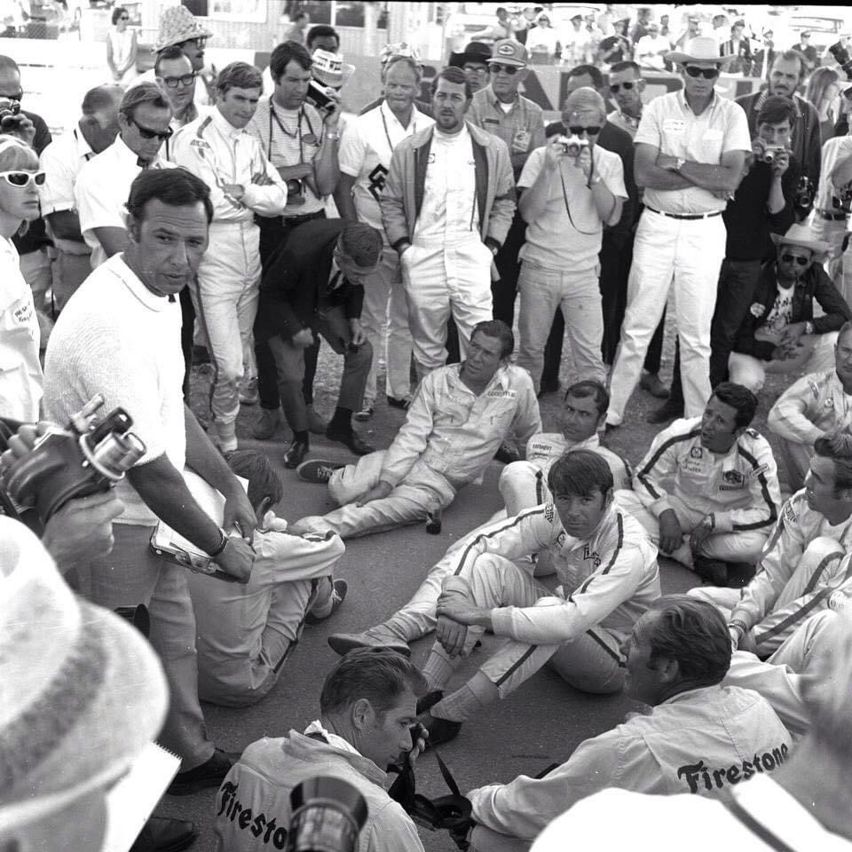 1968 Can Am Las Vegas Drivers Meeting. How many can you name? Get your copy of SAVAGE ANGEL at savage42.com #swedesavage #savageangel