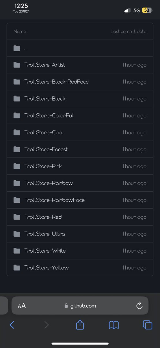 dobabaophuc's tweet photo. Update:
+ TrollStore icons for TrollStore 2.0.11!
+ Added 2 new icons

Download: https://t.co/JQ78SpRumF

How to use: Download .tar file from my Gihub and share to your TrollStore. https://t.co/bUmGeyk2Sn