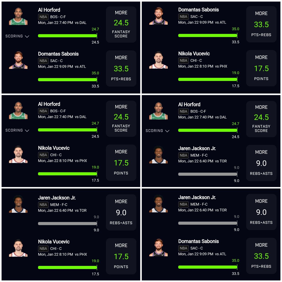 Mattplayerprops's tweet photo. 🚨$25 GIVEAWAY to someone that LIKES+RT's this post and is following me 

CLEAN SWEEP 🧹  +𝟳.𝟱𝗨 𝗱𝗮𝘆🔥
Al Horford O24.5 fantasy ✅
Nikola Vucevic O17.5 points ✅
Domantas Sabonis O33.5 pts+rebs ✅
Jaren Jackson O9.0 rebs+asts ✅🅿️
JOIN DUBCLUB on a 𝗙𝗥𝗘𝗘 𝗧𝗥𝗜𝗔𝗟 ⬇️
https://t.co/OkNKUKuLQX

Show me those winning slips!

Join the most profitable long term community now if you like winning money sports betting. Stop sitting on the sidelines.

#PrizePicks #NBA #NBAPicks #nbabets #DFS #GamblingTwitter #PlayerProps #Sportsbetting #Sleeper #Sleeperpicks #Underdogfantasy #GamblingX #FreePicks #FreePlays #NBATwitter #nbaprizepicks #PrizePicksNBA #prizepickslocks #NFL #NFLTwitter #NFLbets #NFLPicks #PrizePicksNFL #NFLbets #NFLPlayoffs #NFLPlayoff
