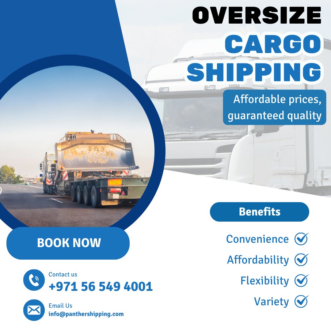 panthership's tweet image. Panther Shipping LLC: Handling Oversize Cargo Shipping Globally from the UAE!

Whether it&apos;s heavy machinery or large equipment, trust us for secure and efficient transportation.

+971 56 549 4001
#PantherShipping #OversizeCargo #UAETointernational #GlobalShipping