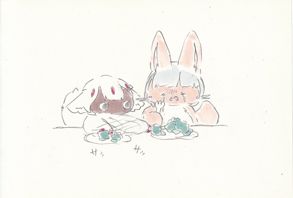 ナナチ(メイドインアビス) 「ブロッコリーたくさん食べようね。 #イラスト #メイドインアビス」|けだまのイラスト