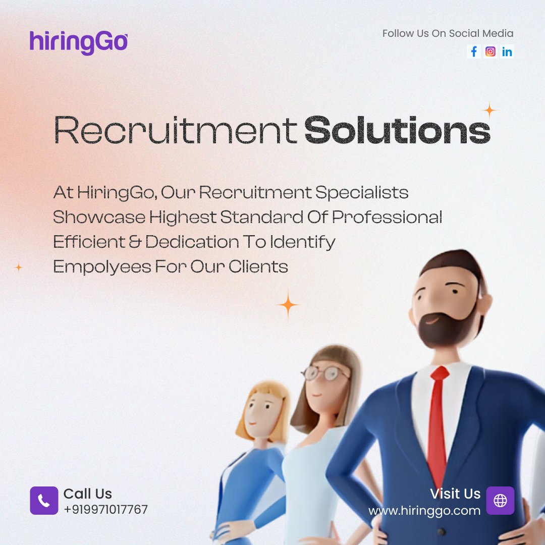 HiringGo's tweet image. Elevate your hiring experience with HiringGo! 🌟 Transform recruitment challenges into opportunities, connect with top talent, and build a powerhouse team. 
hiringgo.com
hello@hiringgo.com
+91-9971017767
.
#HiringGo #RecruitmentSolutions #hiring #RecruitmentServices