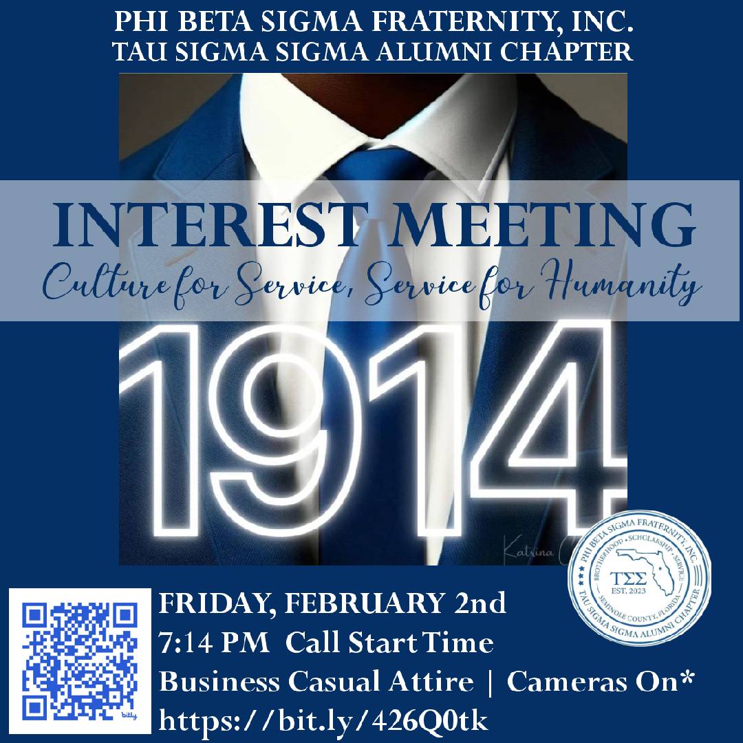 "The Sigmas are HERE!" Seminole County the MEN in Blue continue to impact our community.  

Hit the link, save the date, and learn more about our wonderus band.
bit.ly/426Q0tk

#seminolecountysigmas 
#phibetasigmafraternityincorporporated 
#floridasigmas