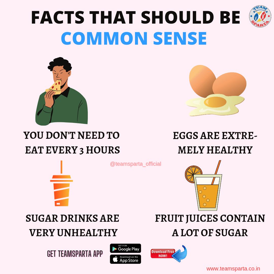 Use your common sense too, in your daily life 💟
#tips #facts #mythoughts #knowledge #InstaFitness #instahealth #fitness #health #teamspartadotcodotin