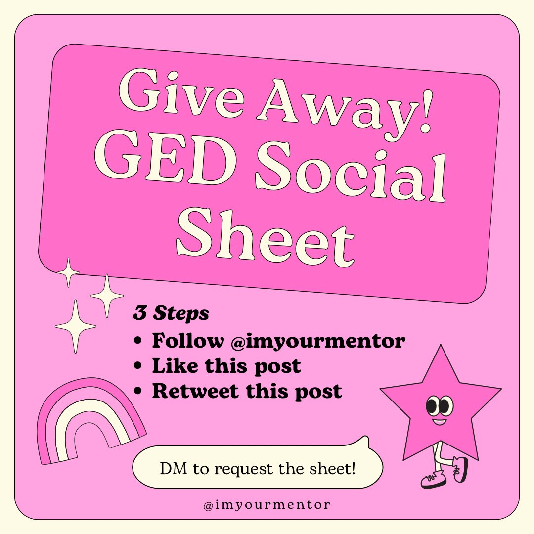 Imyourmentorrr's tweet photo. Give Away! แจก GED Social Sheet Kaa 🎀✨
1️⃣ Follow @Imyourmentorrr 
2️⃣ Like โพสต์นี้
3️⃣ รีทวิตโพสต์นี้ 
ทำตามกติกาแล้ว DM มาขอไฟล์ได้เลยย 💌
#สอบged #สอบเทียบged #ติวged #dek67 #dek68 https://t.co/IVUFa6Q1AF