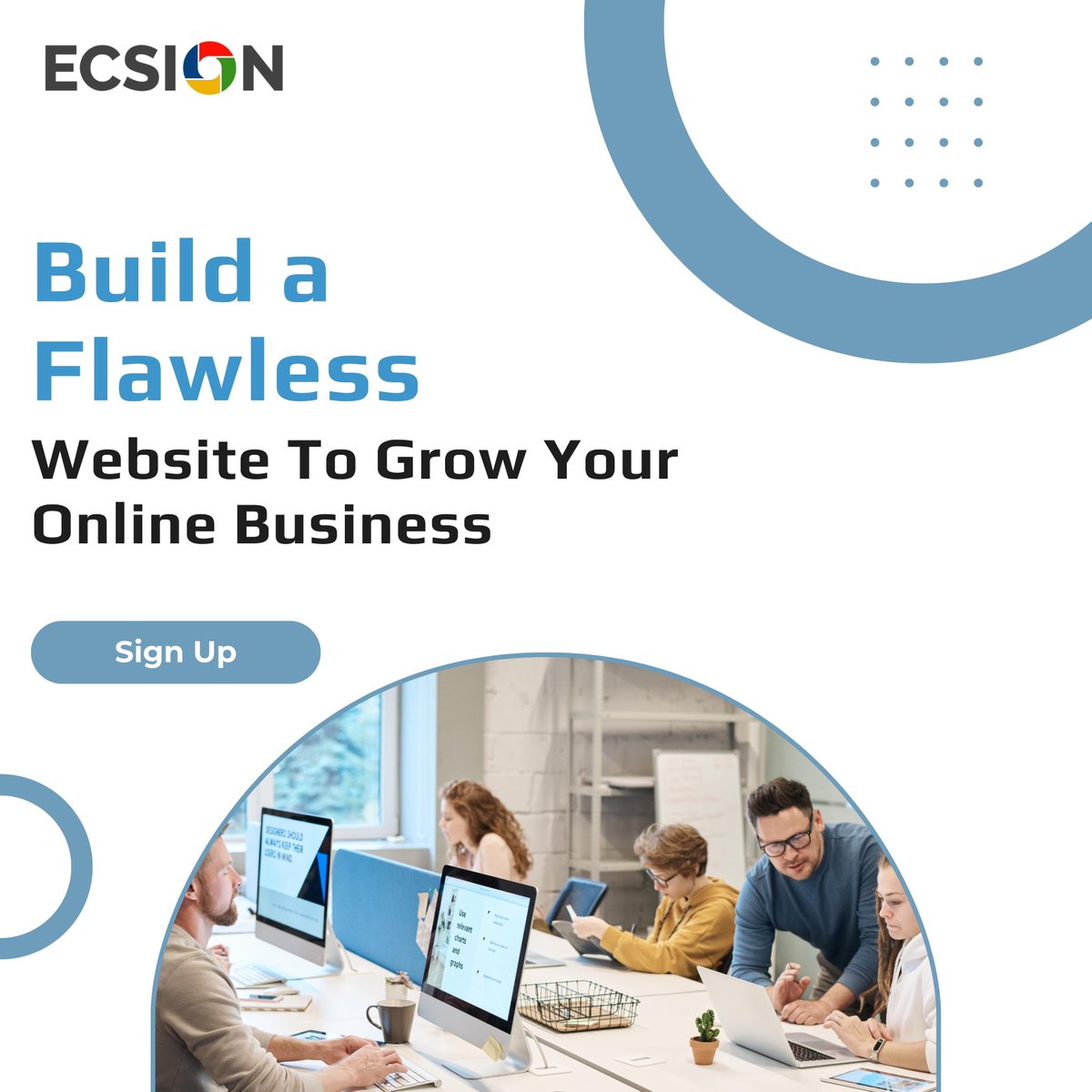Transform your online presence with Ecsion Inc! Our team is dedicated to crafting flawless websites that captivate your audience and drive growth. Let's build something extraordinary together!

ibit.ly/IOIoO
#websitedesign #webdevelopment  #OnlineSuccess