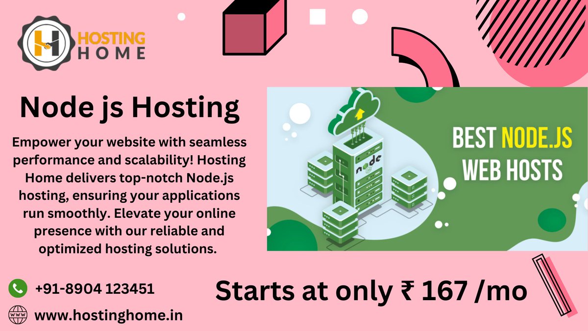 Hostinghome1's tweet image. Empower your website with seamless performance and scalability! Hosting Home delivers top-notch Node.js hosting
Visit Us
hostinghome.in/node-js-server…
Contact us
+918904123452
+919019068720
#NodeJSHosting
#SharedHosting
#NodeJSShared
#WebHosting
#HostingSolutions
#NodeJSDeployment