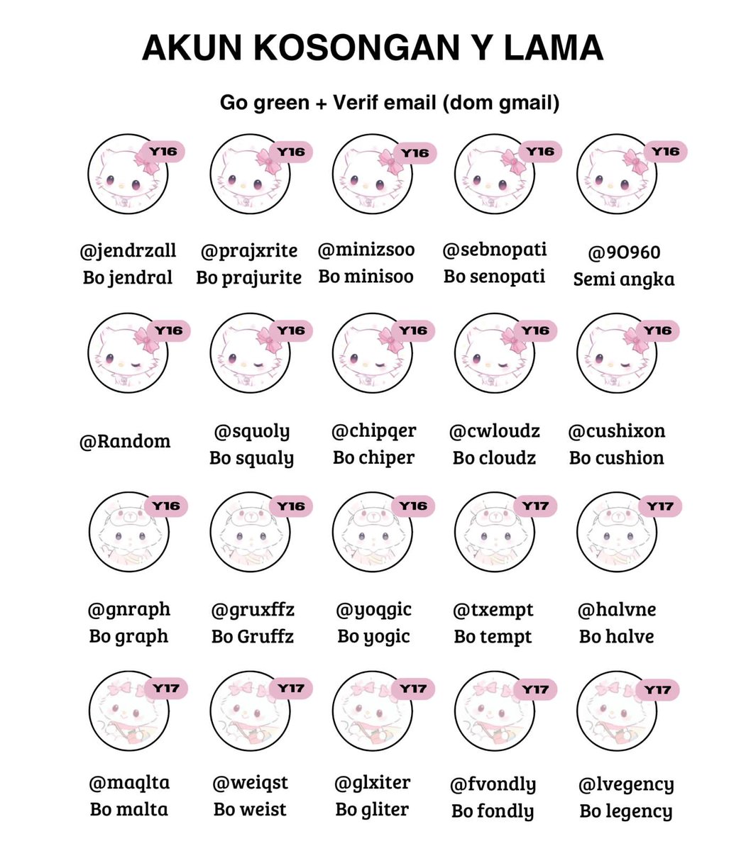WTS ACC KOSONGAN Y LAMA ₊˚ 

💸 6.000 / acc

✮ verif Email only
✮ go green
✮ masuk mt,ht dimainin dulu
✮ dapet data lengkap
✮ avail space &amp; circle