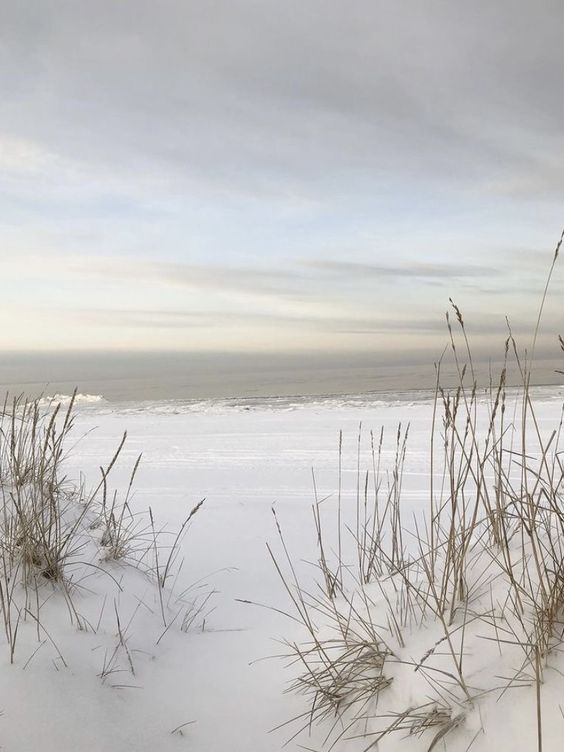 snow on the beach
