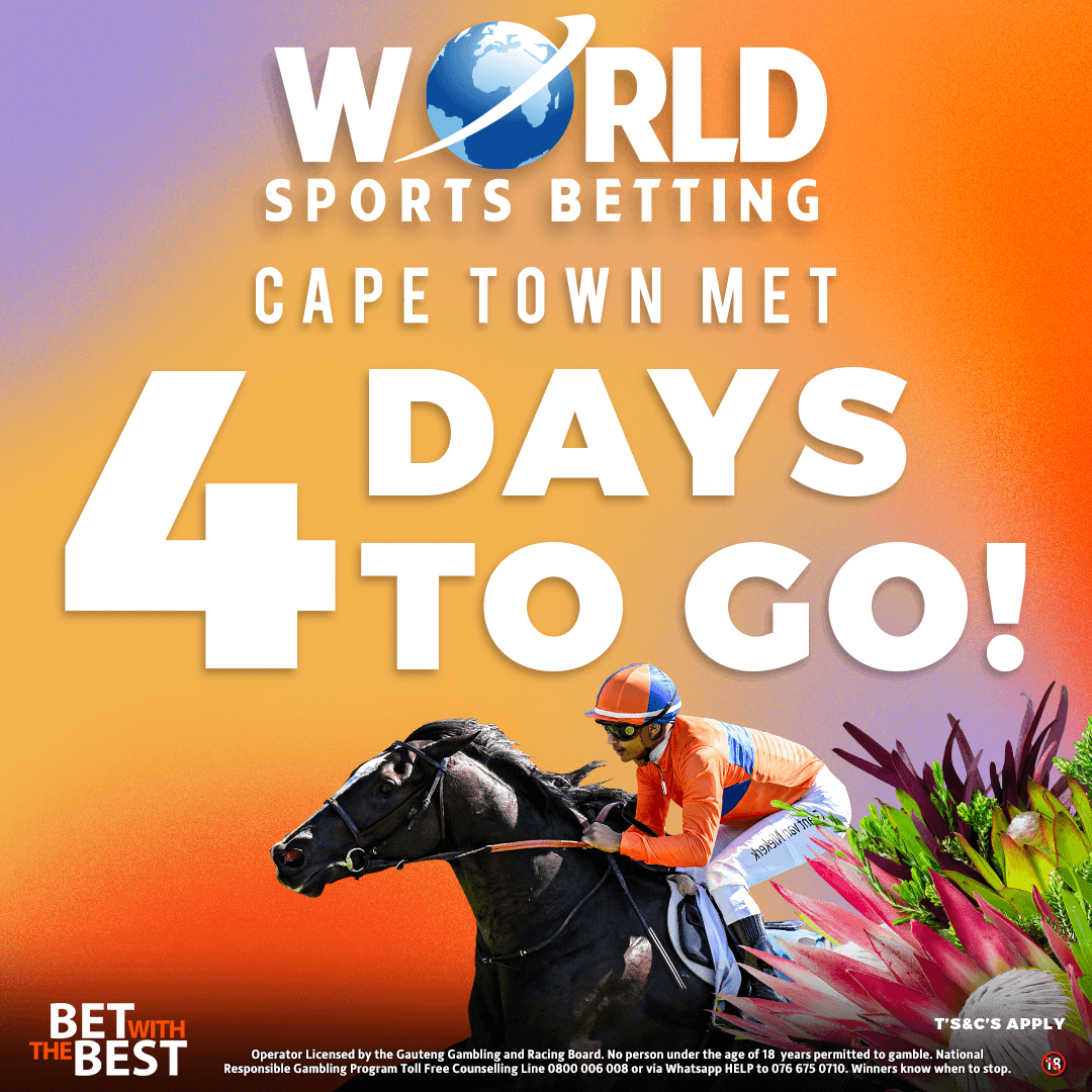 WorldSportsBet's tweet photo. π Only four days to go until the spectacular World Sports Betting Cape Town Met! The excitement is building! π
#WSBCPTMET #CapeSplendour π« https://t.co/wdS2MJTFGC