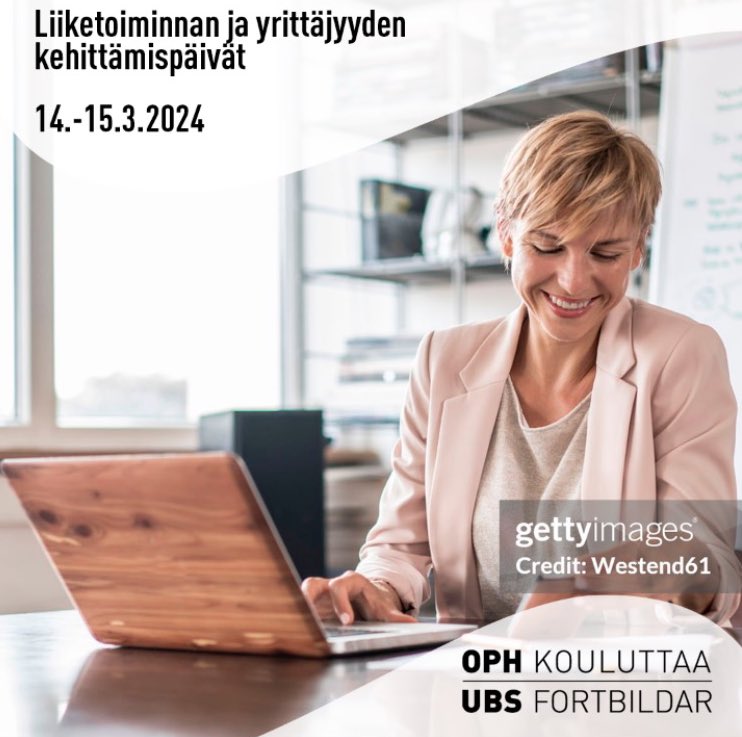 Liiketoiminnan ja yrittäjyyden kehittämispäivät järjestetään 14.-15.3.2024. Tilaisuus on suunnattu opetus- ja ohjaushenkilöstölle. Tule mukaan kuulemaan ja keskustelemaan ajankohtaisista teemoista. Ohjelma ja ilmoittautumisohjeet linkissä oph.fi/fi/tapahtumat/… <a href="/Opetushallitus/">Opetushallitus</a>
