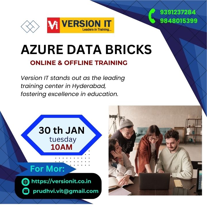 VersionitCloud's tweet image. ✅AZURE DATA BRICKS
📷New Batch Online/Offline Demo
📷Timing: 10:00 AM
For more information Fill this form- forms.gle/U1uUyQERx8jwVJ…… #azuredatabricks #azuredatabrickstraining #versionit #hyderabad #azuredatabricksinhyderabad @9391237284/9848015399