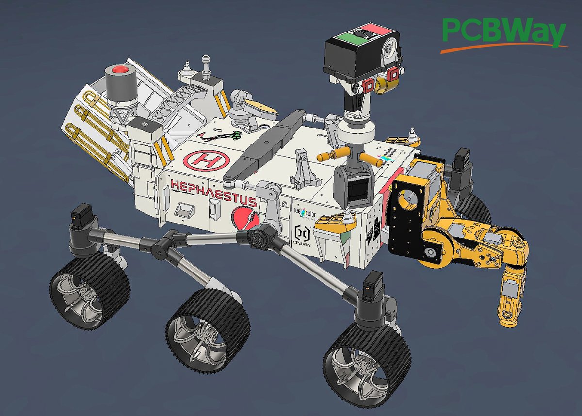 PCBWayOfficial's tweet image. 🤖Interplanetary Rover Scientific Project with #RoboticArm, Self-Driving, and Onboard Sensors for Terrain Sample #analysis.
 
👇What are your thoughts on this cosmic exploration tool? Share your ideas and insights.

-More info: pcbway.com/project/sharep…