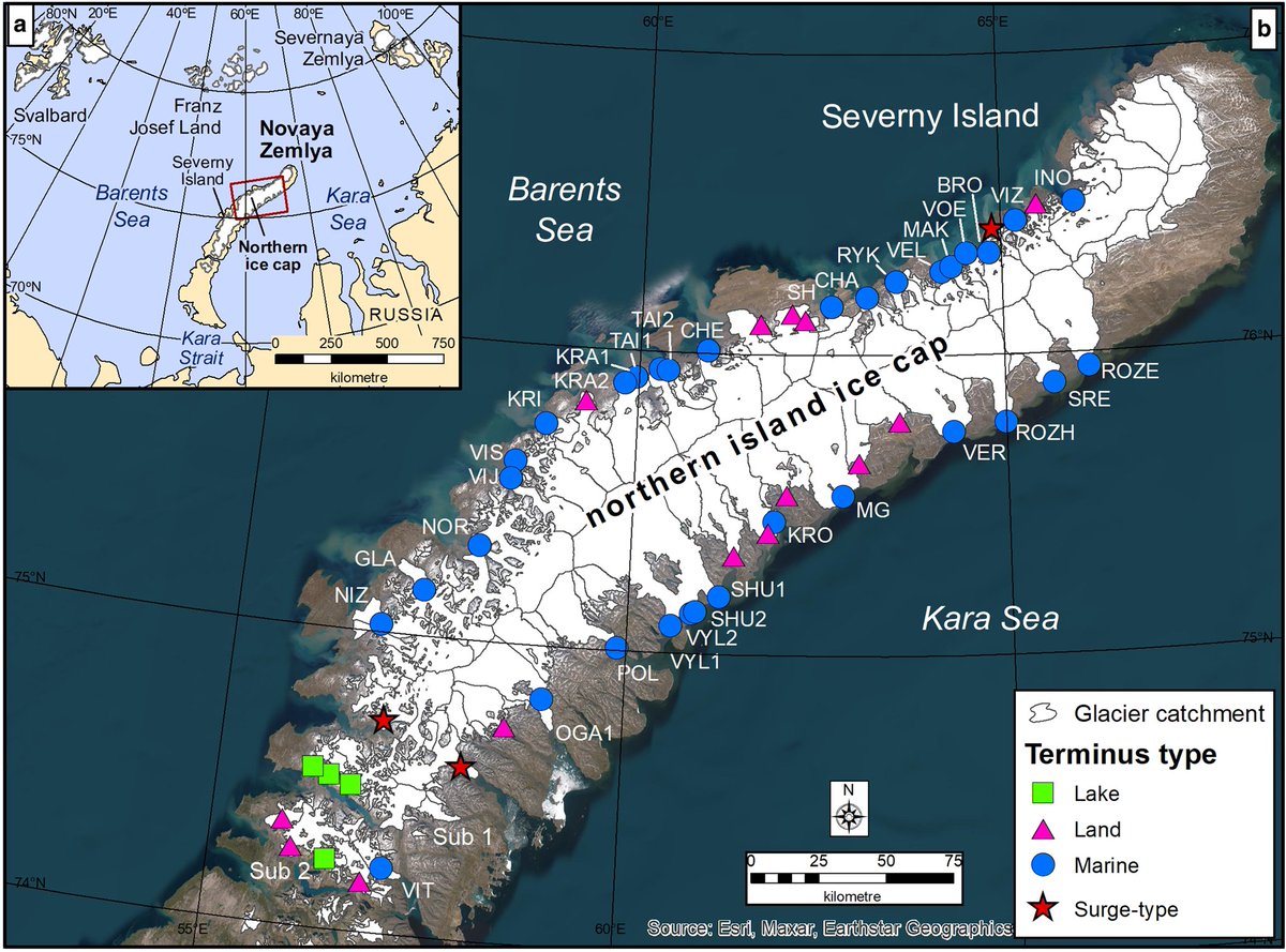 New paper in JGLAC! “Rapid and synchronous response of outlet glaciers to ocean warming on the Barents Sea coast, Novaya Zemlya” by Rachel Carr, Zoe Murphy, Peter Nienow, Livia Jakob & Noel Gourmelen ➡ doi.org/10.1017/jog.20… @NCL_Geography @GeosciencesEd @earth__wave