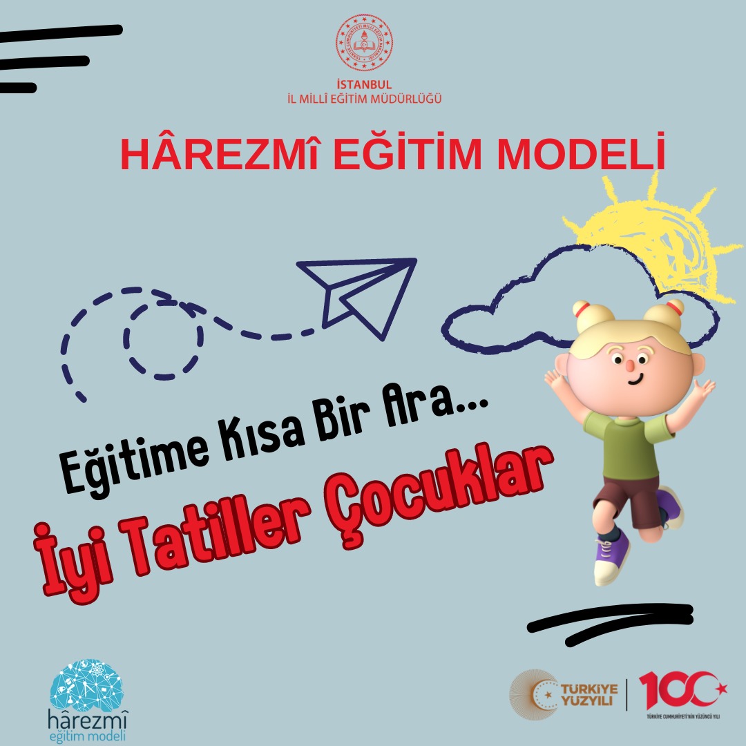 2023-2024 Eğitim Öğretim Yılının 1. Dönemini tamamlayan tüm öğretmen ve öğrencilerimize iyi tatiller diliyoruz...
<a href="/istanbulilmem/">İstanbul İl Millî Eğitim Müdürlüğü</a> 
<a href="/MucahitYentur/">Murat Mücahit Yentür</a> 
<a href="/ist_arge/">İSTANBUL MEM AR-GE</a> 
<a href="/DilekMaden11/">Dilek Maden</a>
