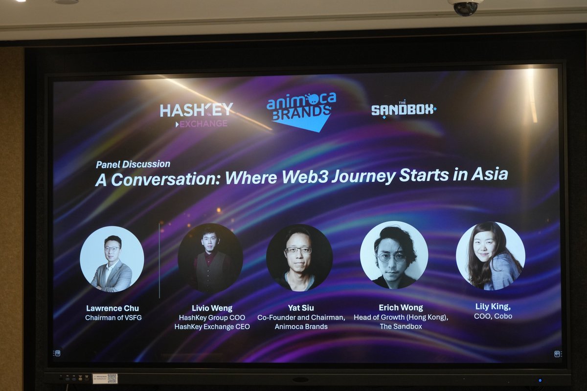 HashKeyExchange's tweet photo. We had the privilege of hosting industry experts who shared their invaluable insights on the future of Web3.
A huge thank you to our esteemed guests for inspiring us all!
@0xLivio @ysiu @erichwong @VSFGhongkong @Cobo_Global
#HashKey #Animoca #Sandbox #VSFG #Cobo https://t.co/sIBcbXmX1m