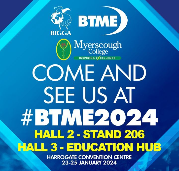 It is the first day of @BIGGALtd BTME 2024 ⛳️ @HgtConventions. Visit stand 206 or the Education Hub to meet the @MyerscoughColl team for all your education, training, and apprenticeship needs. You can also send us a direct message 💬 #skills #education #training #btme2024