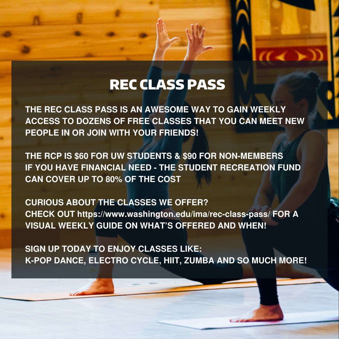 UWRecreation's tweet photo. Hey Huskies, here's week 3 for ya! Swipe for info about our fitness swim classes and our golf range that's coming back soon.... Pt. 1/2 https://t.co/UoXqaG6r4F