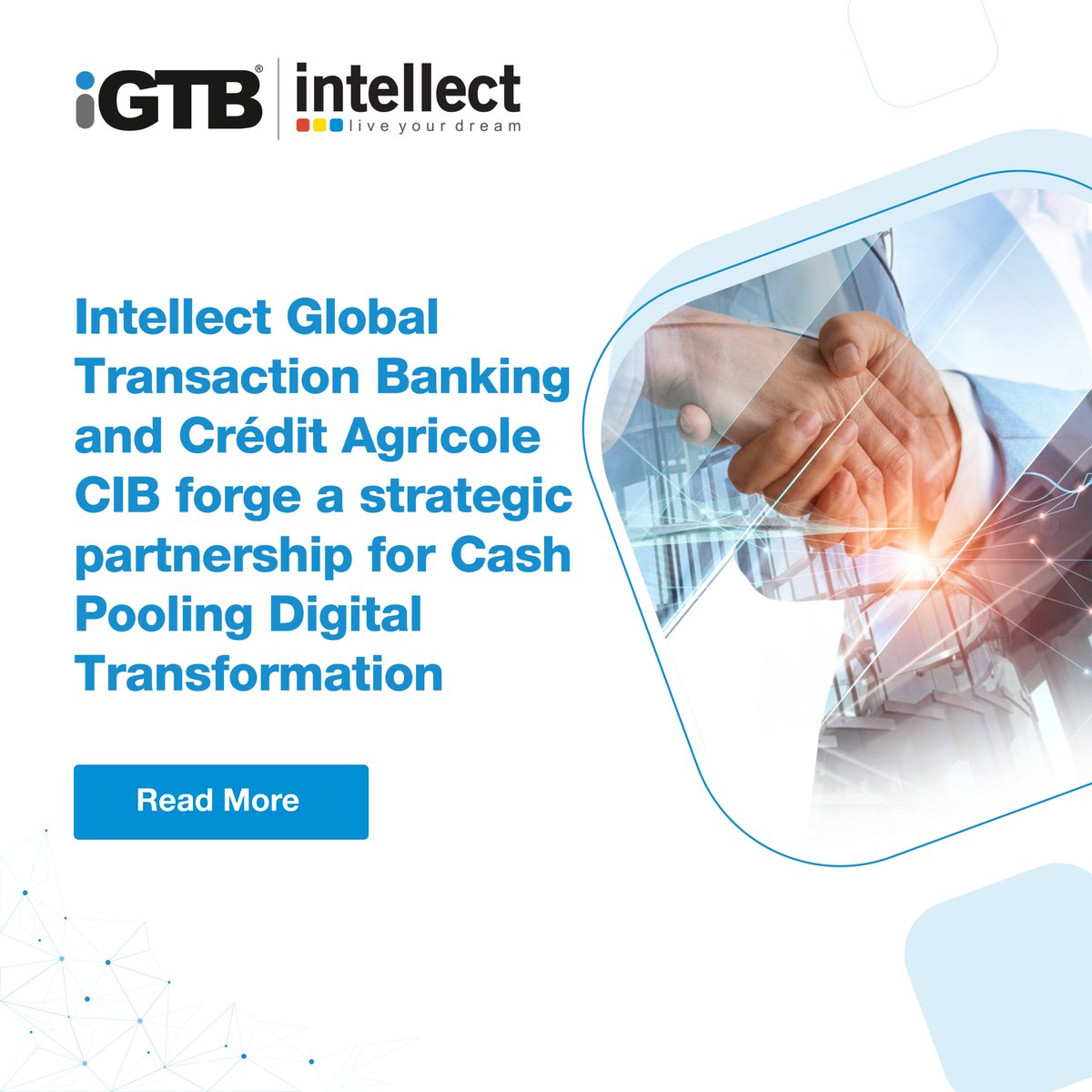i_DesignArena's tweet photo. #iGTB & #CACIB forge strategic partnership for Cash Pooling Digital Transformation. https://t.co/fdiHU3uPcY powered #CTX transforms the Bank’s cash management and cash pooling business operations.
Read the full Press Release- https://t.co/loLgoryOUj
#Intellect #eMACHai https://t.co/uVwbB9QIfB