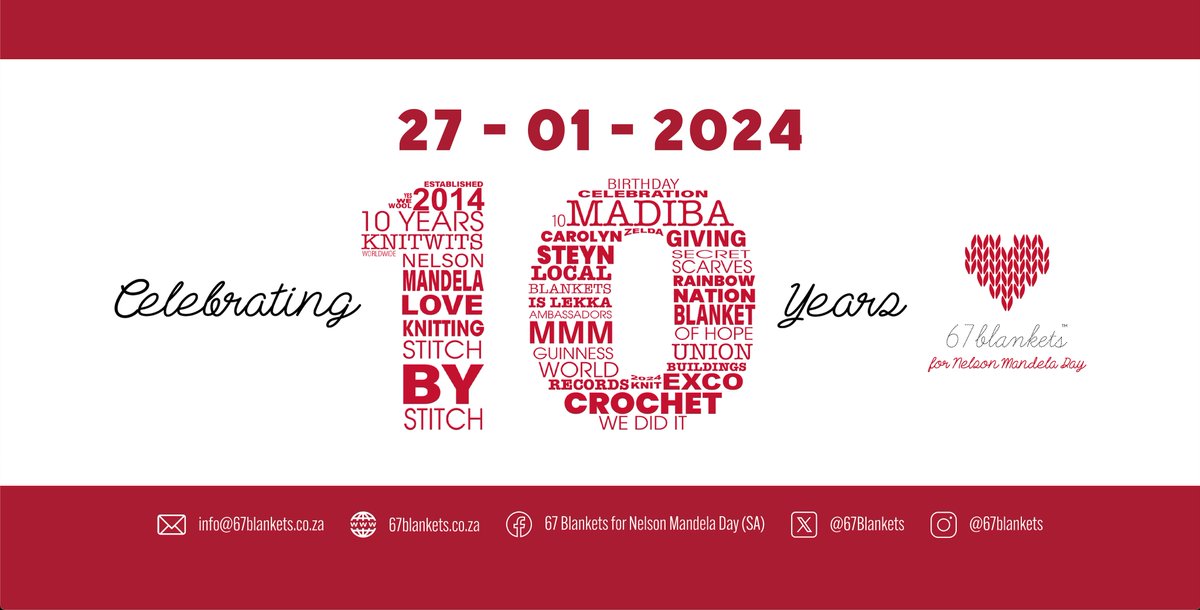 67 Blankets (@67blankets) on Twitter photo We are celebrating 10 years of "good wool". Our birthday event is at full capacity and we cannot accept any more RSVP's.
Help us celebrate by adding these images to your social media accounts.
Viva 67 Blankets, Viva!
#67Blankets
#10YearsStrong
#birthday
<a href="/Carolyn_Steyn/">Carolyn Steyn</a> We are celebrating 10 years of "good wool". Our birthday event is at full capacity and we cannot accept any more RSVP's.
Help us celebrate by adding these images to your social media accounts.
Viva 67 Blankets, Viva!
#67Blankets
#10YearsStrong
#birthday
<a href="/Carolyn_Steyn/">Carolyn Steyn</a>