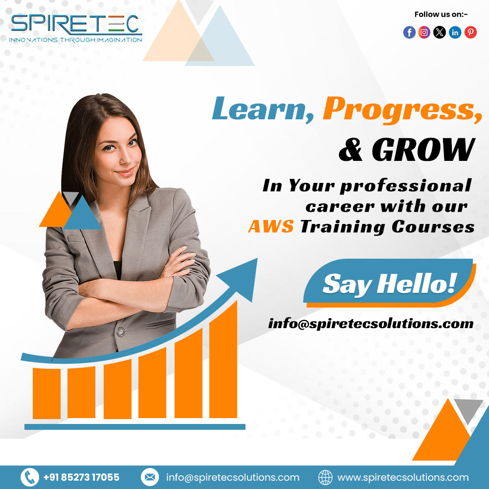 Spiretec_Train's tweet image. #SpireTecSolutions' AWS training course is designed to empower you with the skills & knowledge needed for success in the world of cloud computing.
What You'll Gain:
In-Depth AWS Knowledge
Cloud Computing Skills
Career Advancement
AWS Certification
📱+91 85273 17055
#aws
