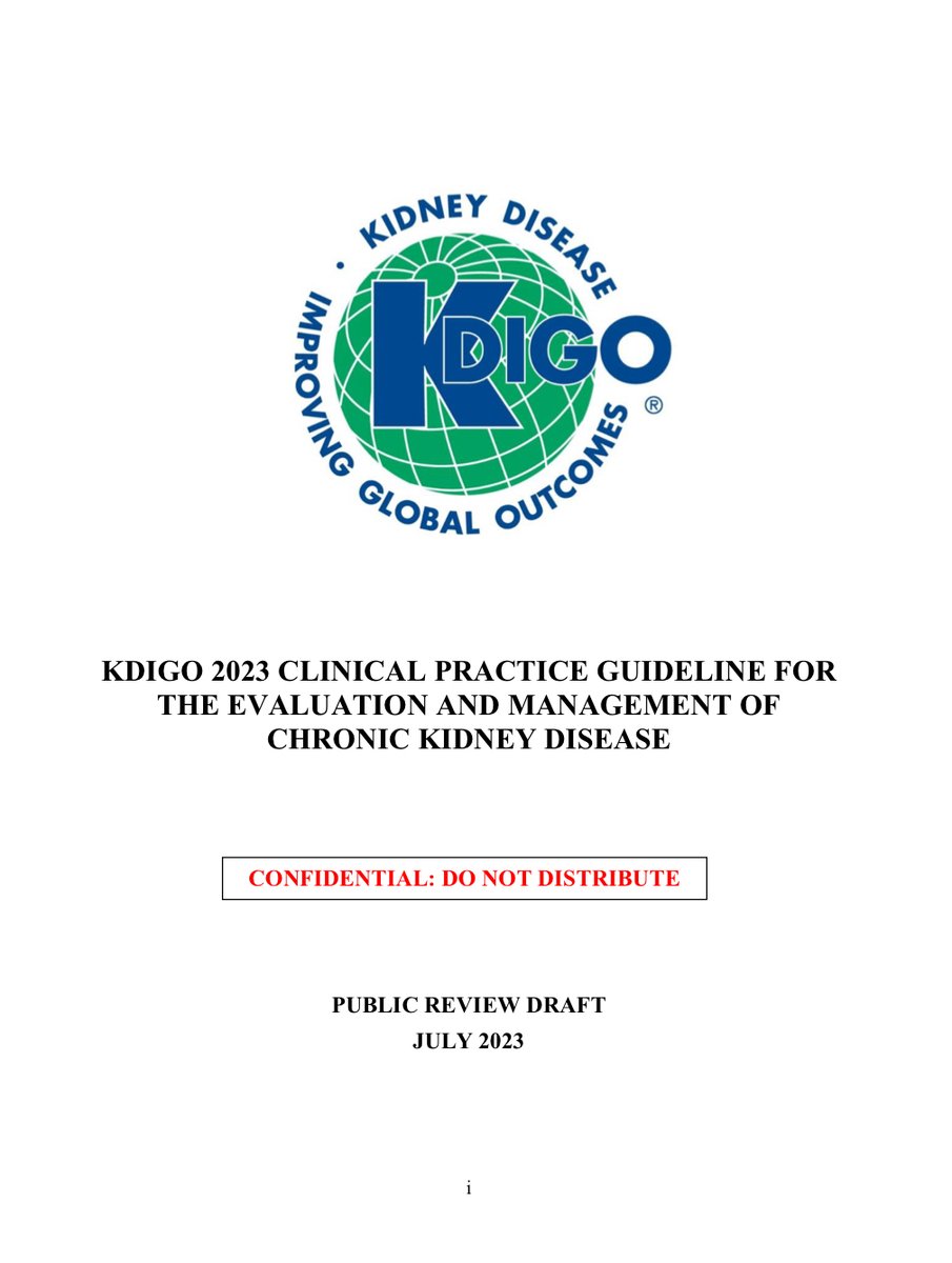 kidney_boy's tweet photo. "CONFIDENTIAL DO NOT DISTRIBUTE"

Wow, where did you find it?

On the KDIGO website

https://t.co/TDiNloWWbW https://t.co/NO7wbnnych