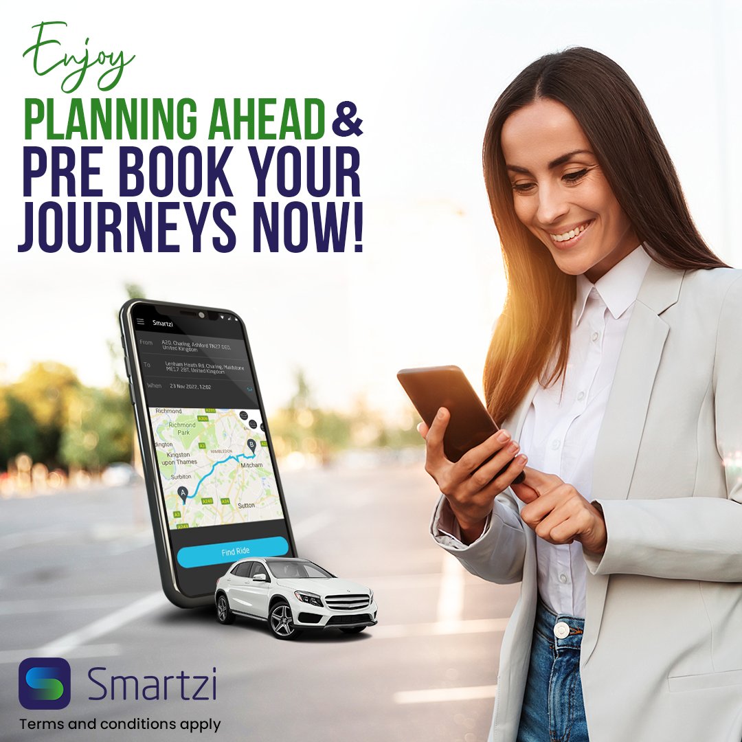 You can pre-book your rides and enjoy the convenience of a well-planned journey. Take control of your travel schedule. Pre-book with #Smartzi today and experience hassle-free rides! #prebokking #ridehailingapp