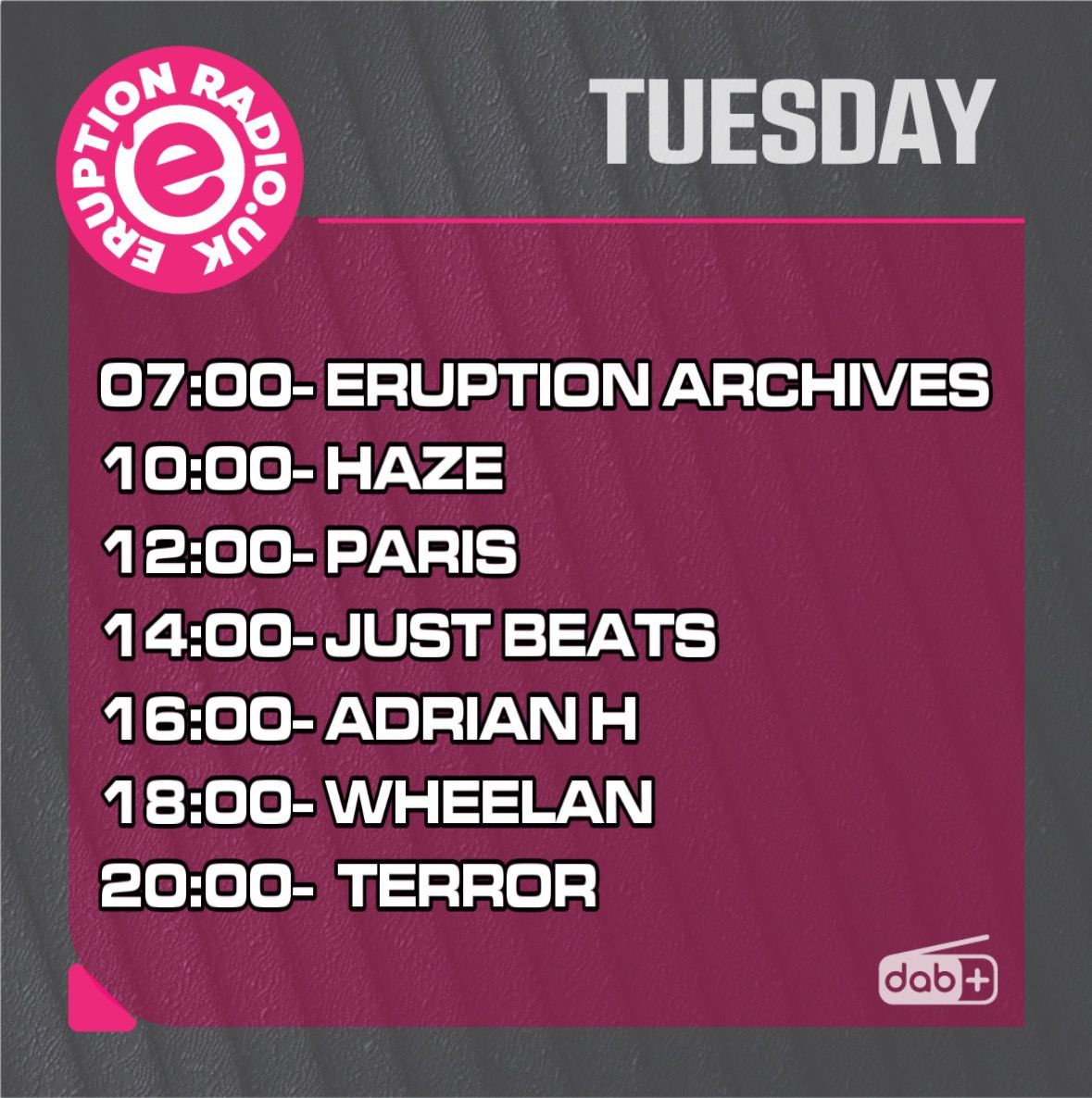 Listen to Eruption Radio live via eruptionradio.uk or our brand new app. Also via TuneIn or check out linktr.ee/eruptionradiouk for other ways to listen
#keepthefireburning
#eruptionradiouk #jungle #dnb #hardcore #house #soul #reggae #music #rave #radio #dj