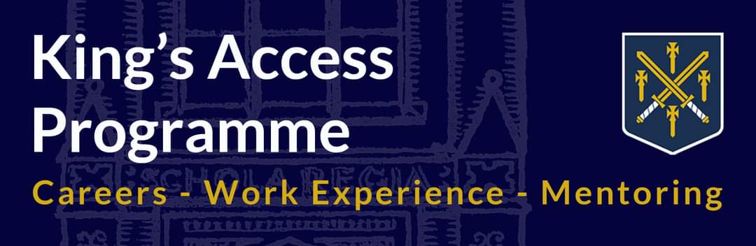 We have launched the King's Access Programme, which aims to develop links with our former students, to support those currently at King's. We are currently looking for work experience placements for our Y10 &amp; Y12 students. forms.office.com/e/SDGJTgHaU2