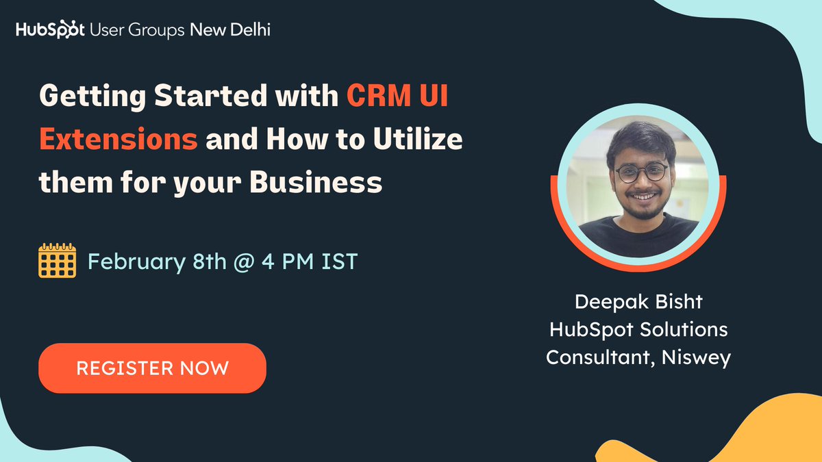 hugdelhi's tweet image. Introducing @bishtdeepak17, HubSpot Solutions Consultant at @Niswey Learn how CRM Extensions can boost your business, enhance sales, and streamline marketing. Gain competitive insights from a HubSpot expert! 
hubs.la/Q02g_LJt0 
#HubSpotInsights #CRMRevolution #HubSpotEvent