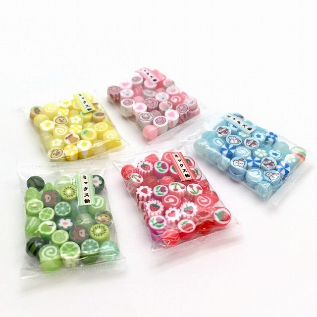 ネットショップ】にゃおこ工房さんのかわいいミニチュア金太郎飴7種が