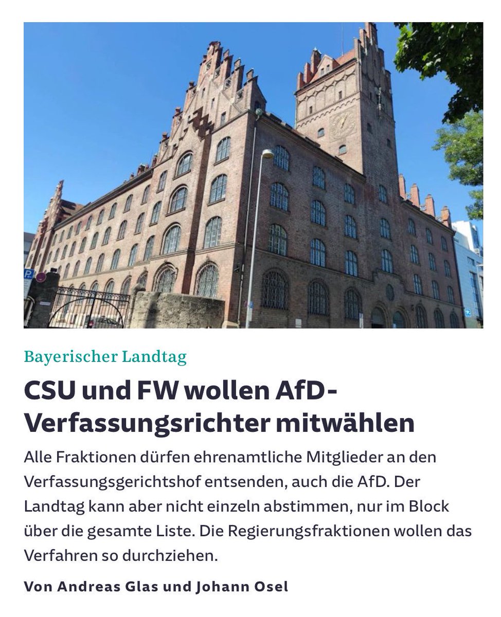 Kurz hatte ich ja Zweifel, dass ich FW und CSU unrecht tun würde…