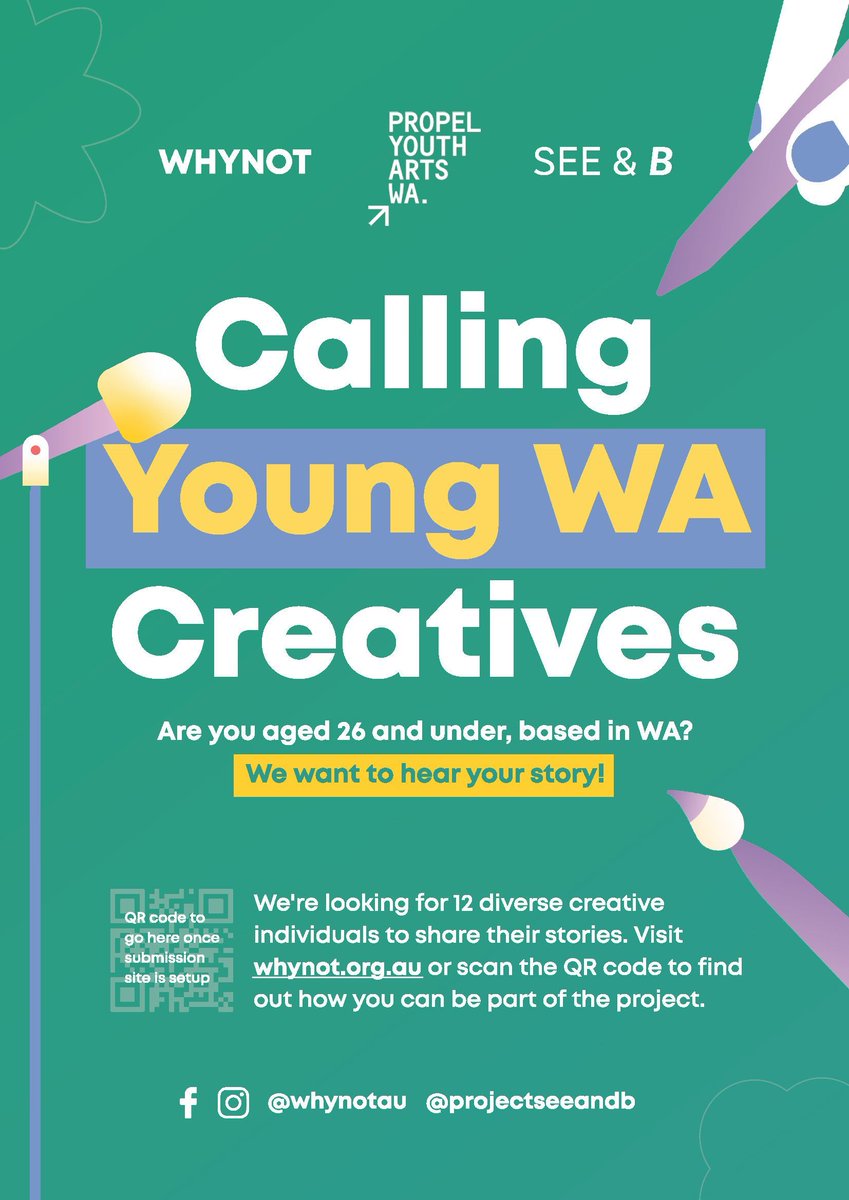 #Kickstartfestival2024 opportunity call out! 📣 With See &amp; B and WhyNot, we're seeking out vibrant and diverse creatives eager to share their unique stories that encapsulates the contributor and their creative journey.  

EOI closes Friday, 23 Feb 2024. buff.ly/3OU3B29