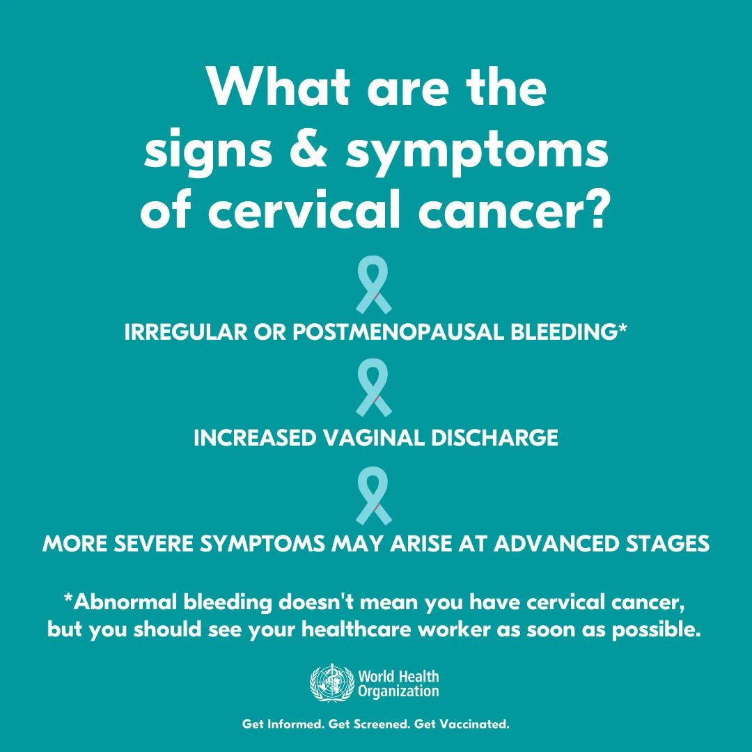 Are you aware of the early warning signs of cervical cancer? If you notice any unusual vaginal discharge or bleeding, schedule a visit with a healthcare provider immediately. #EarlyDetectionSavesLives