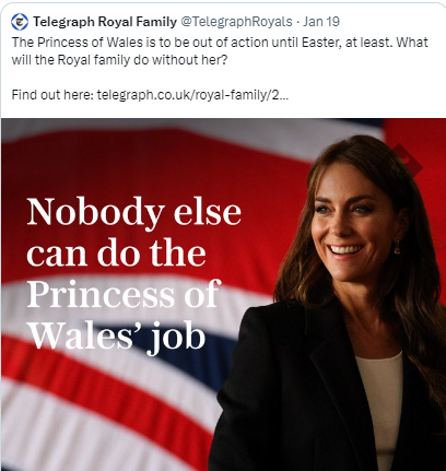 Wales is currently in a very dangerous place. We don't have a fully functioning Princess in place. Wales faces an anxious few weeks. With a third of our kids in poverty, our heavy industry being destroyed, who will do that half-hour shift in a foodbank whilst being photographed?