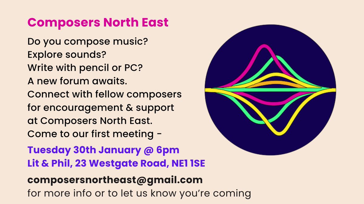 Just one week to go until Composers North East! #composer #music #arts