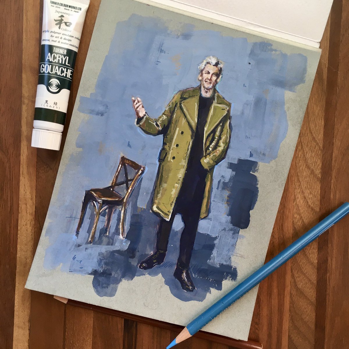 Acrylic gouache painting of Peter Capaldi. 😊
been ages since I’ve painted with gouache so I enjoyed working with it again! 
.
.
.
Tags:
#petercapaldi #12thdoctor #doctorwho #fanart #petercapaldifanart #gouache #acrylicgouache #newpainting #australianartist #gouacheportrait