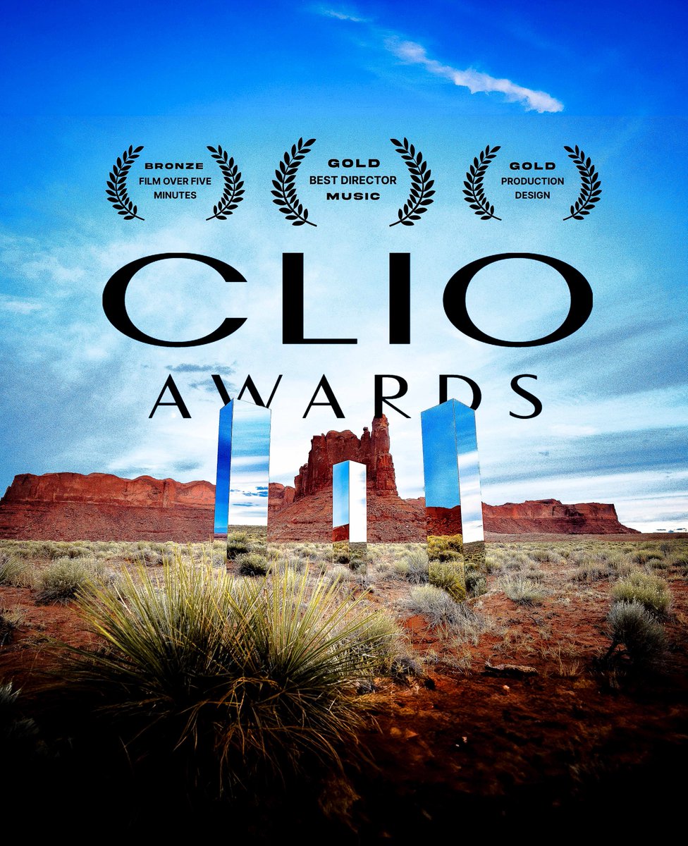 owenbrownyc's tweet photo. I worked with #NavajoNation to make the biggest piece of temporary land art in Arizona history to direct a music video for the band @ARIZONA. And we just won three @ClioAwards for it! https://t.co/1yAFoqk43j https://t.co/sWAp6IMX2O