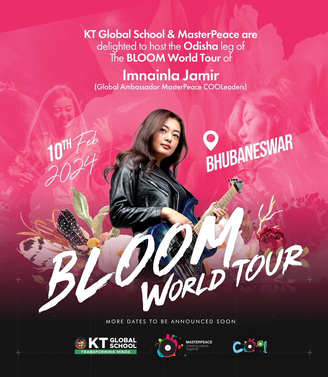 Delighted  to launch the "Bloom" world tour of <a href="/ImnainlaJ/">Imnainla Jamir</a>  who is the global ambassador of MasterPeace COOLeaders starting with her concert in #Bhubaneswar. 

Super thanks to <a href="/jeevanrekhapari/">Jeevan Rekha Parishad</a> (MP Odisha)  &amp; <a href="/KTGlobalSchool/">KT Global School</a> 

Love &amp; Peace 

#artivism  #climateaction  #music