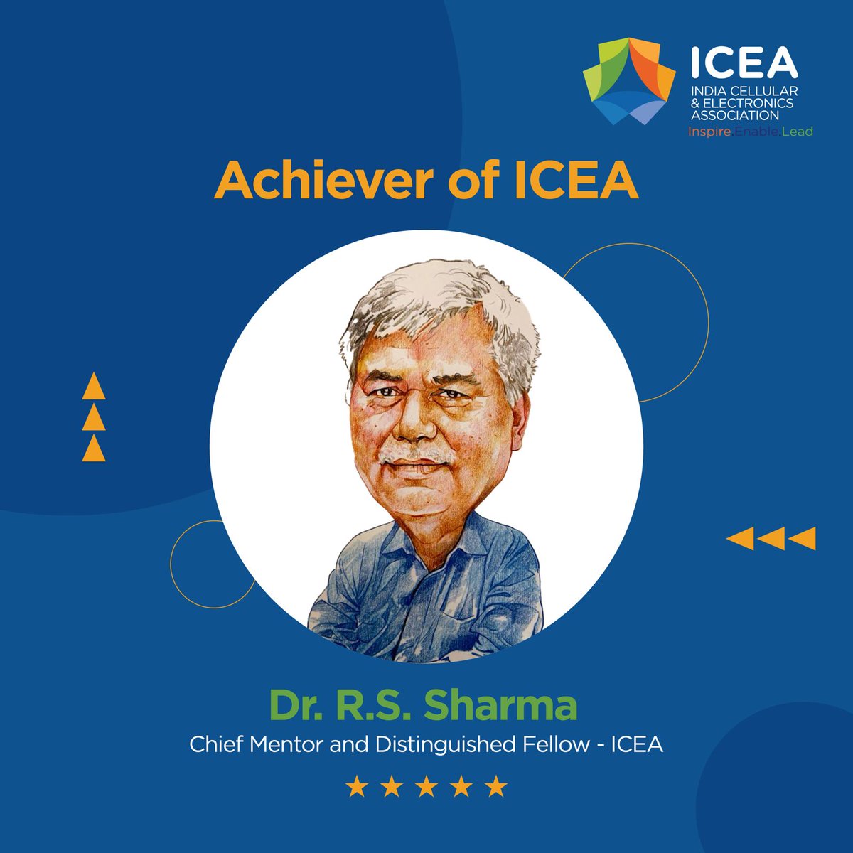 Achievers Series - ICEA Dr RS Sharma @rssharma3 Chief Mentor and Distinguished Fellow- ICEA Spearheaded the implementation of Aadhaar- India’s first and the world's largest biometric identity system and the architect of the CoWIN app, crucial for India's vaccination drive