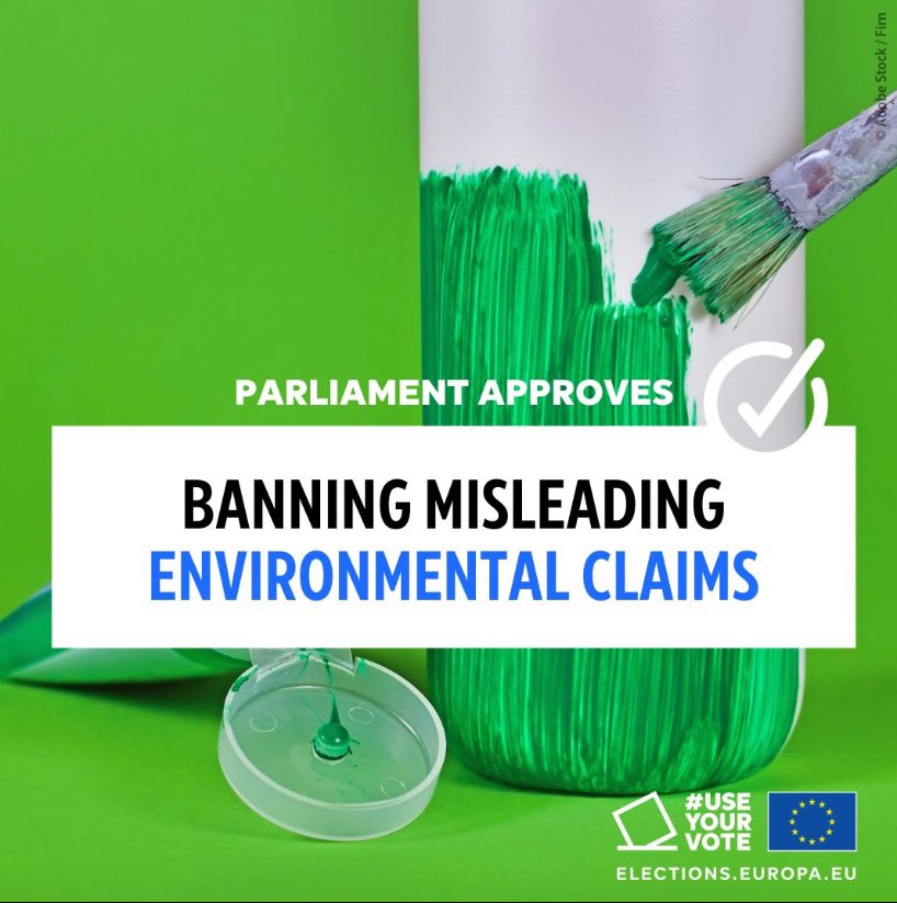 Let’s start this new year with good news ! The European Parliament adopted last week a new law banning #greenwashing and misleading product information
✅ companies can no longer market their goods using unfounded claims!
#circulareconomy #plasticpackaging #reuse #Sustainability