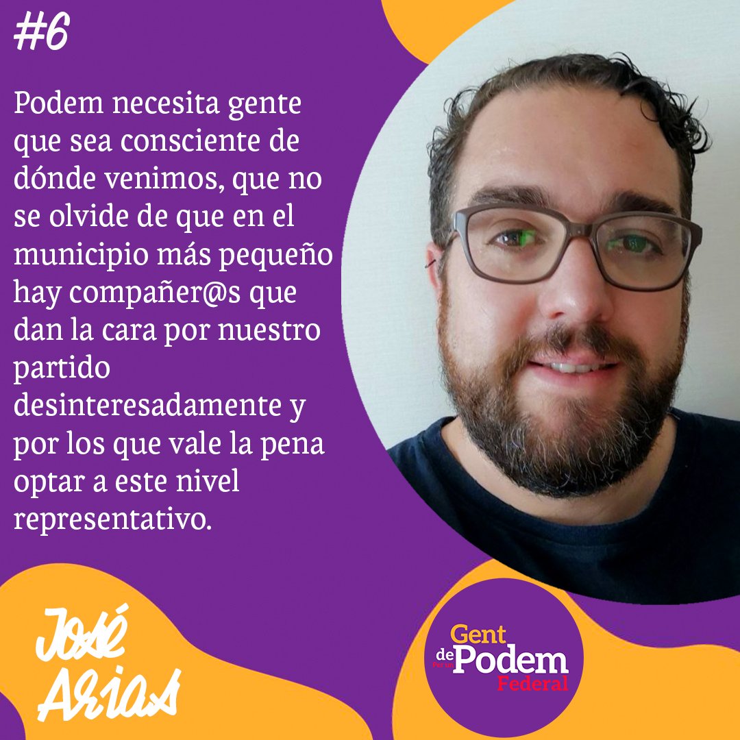 GentdPodemFed's tweet photo. Hoy os presentamos a otr@ integrante de nuestra candidatura:

#6 Jose Arias 

"Me presento al CCV básicamente porque creo que hace ya años que la política no es una cosa de elites, creo que gente normal y corriente, de forma humilde , honesta y valiente. https://t.co/dL4mjLQDOJ