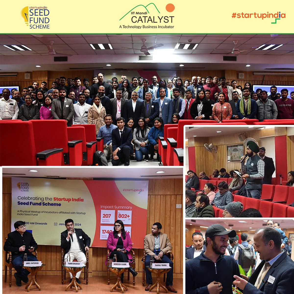 iitmndicatalyst's tweet photo. IIT Mandi Catalyst team recently attended the Startup India Seed Fund Scheme meetup held at the Atal Incubation Centre - BIMTECH, Greater Noida, on January 19, 2024.

#aicbimtech #startup #startupindia #SISFS #IITMandiCatalyst #iitmandi #Entrepreneurship #startupinhills https://t.co/ckpjSaq05C