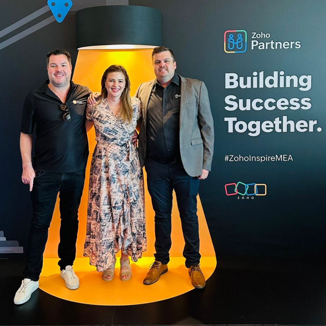 DslTelecom's tweet photo. DSL Telecom's Directors at the Zoho Inspire Event in Dubai!  #ZohoInspireMEA 🌍📸 https://t.co/8I59sHwhuk