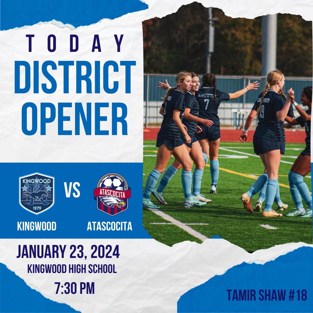 Tamir Shaw - #48 (@2026tamir) on Twitter photo TODAY - District Opener <a href="/Kingwood_Soccer/">Kingwood Soccer (W)</a> vs. Atascocita HS @ Kingwood High School ⏲️ 7:30 PM!
#classof2026
<a href="/LethalSoccer/">Coach Duque</a> <a href="/PrepSoccer/">Prep Soccer ⚽️</a> <a href="/HTXSoccer/">HTX Soccer</a> TODAY - District Opener <a href="/Kingwood_Soccer/">Kingwood Soccer (W)</a> vs. Atascocita HS @ Kingwood High School ⏲️ 7:30 PM!
#classof2026
<a href="/LethalSoccer/">Coach Duque</a> <a href="/PrepSoccer/">Prep Soccer ⚽️</a> <a href="/HTXSoccer/">HTX Soccer</a>